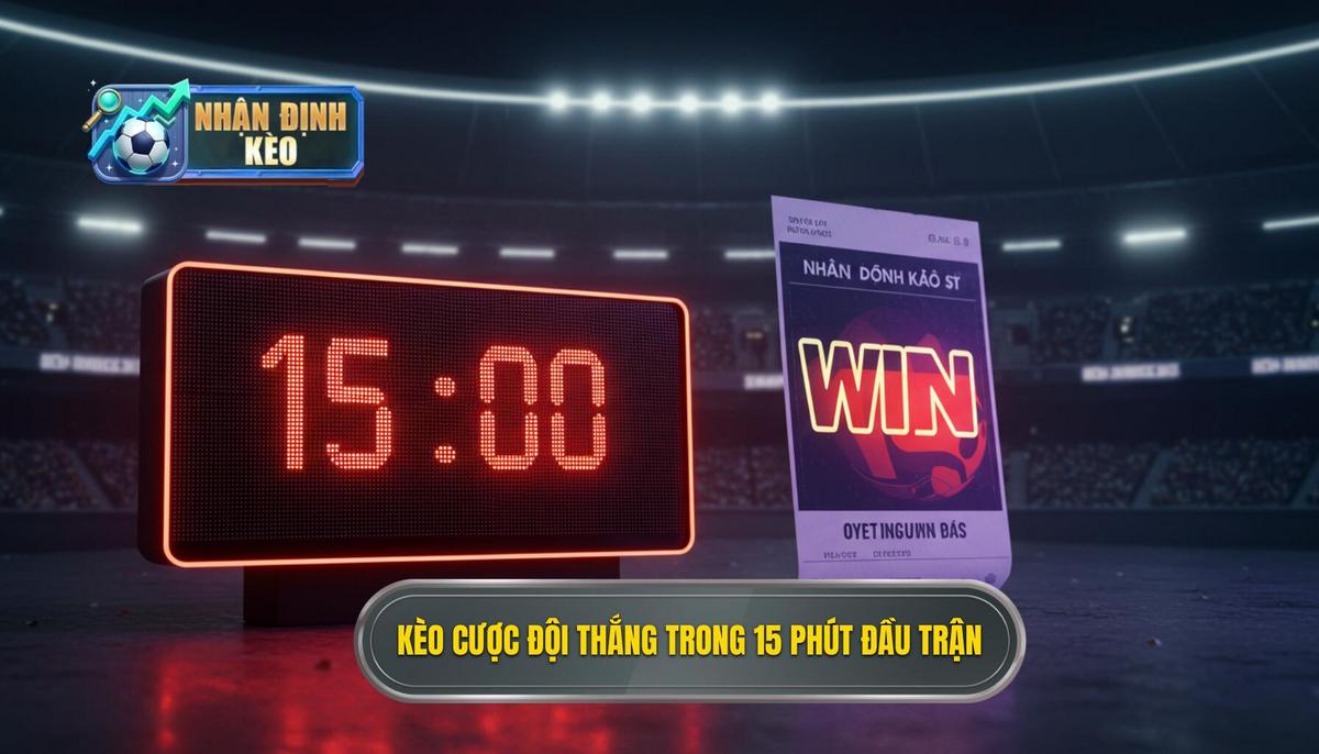 Kèo cược đội thắng trong 15 phút đầu trận