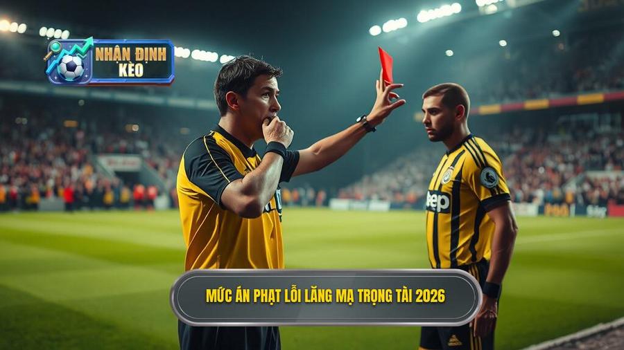 2. Mức án phạt lỗi lăng mạ trọng tài 2026