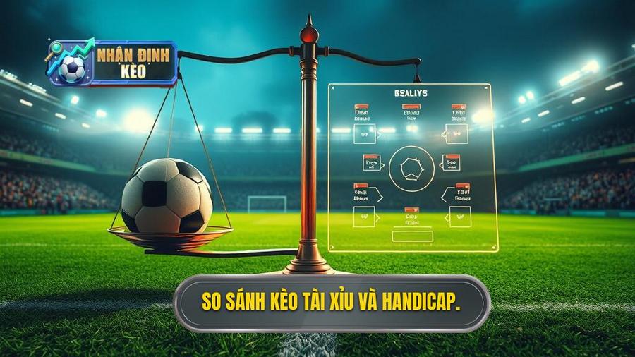 So sánh kèo Tài Xỉu và Handicap.